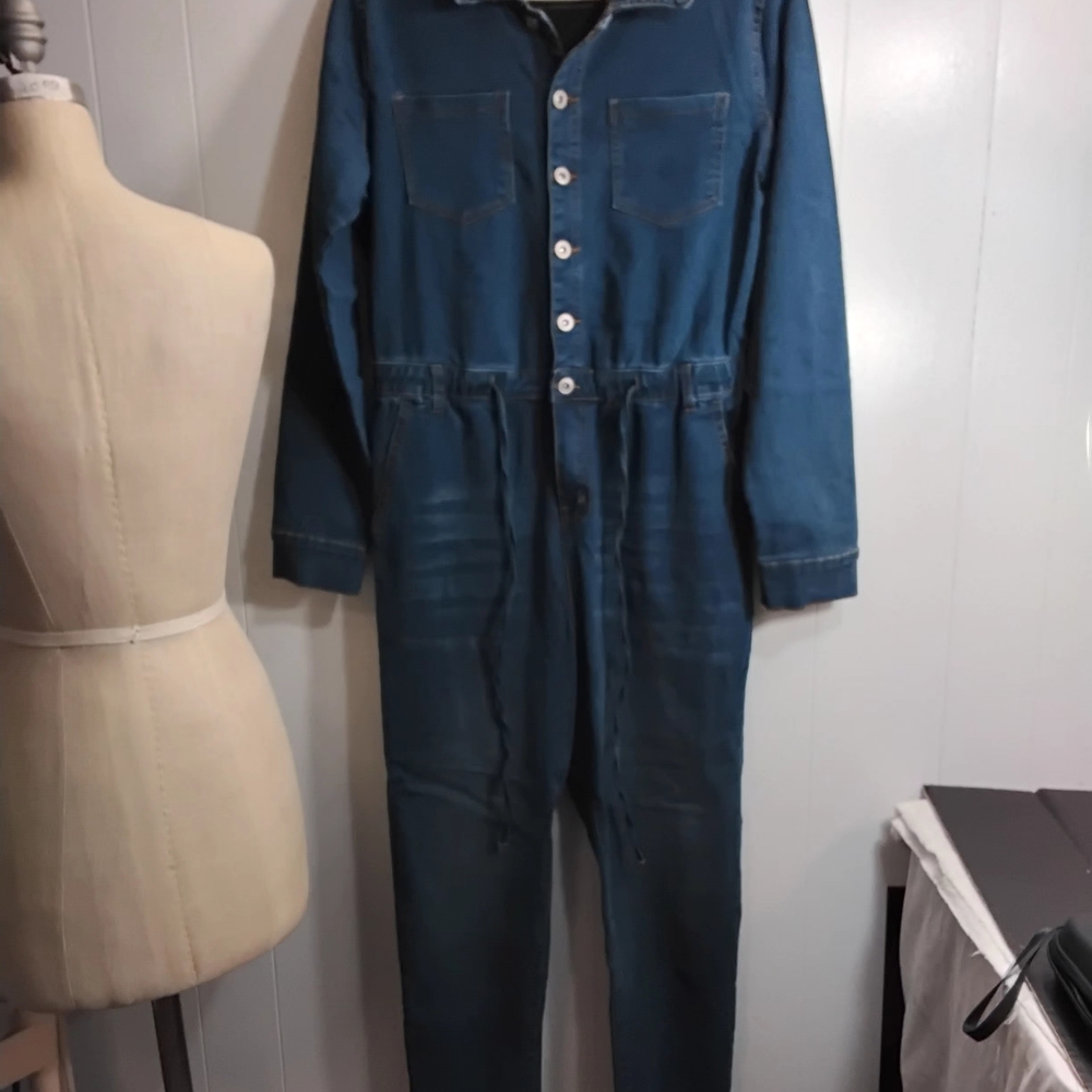 Fashion Nova Dark Blue Denim Jacket